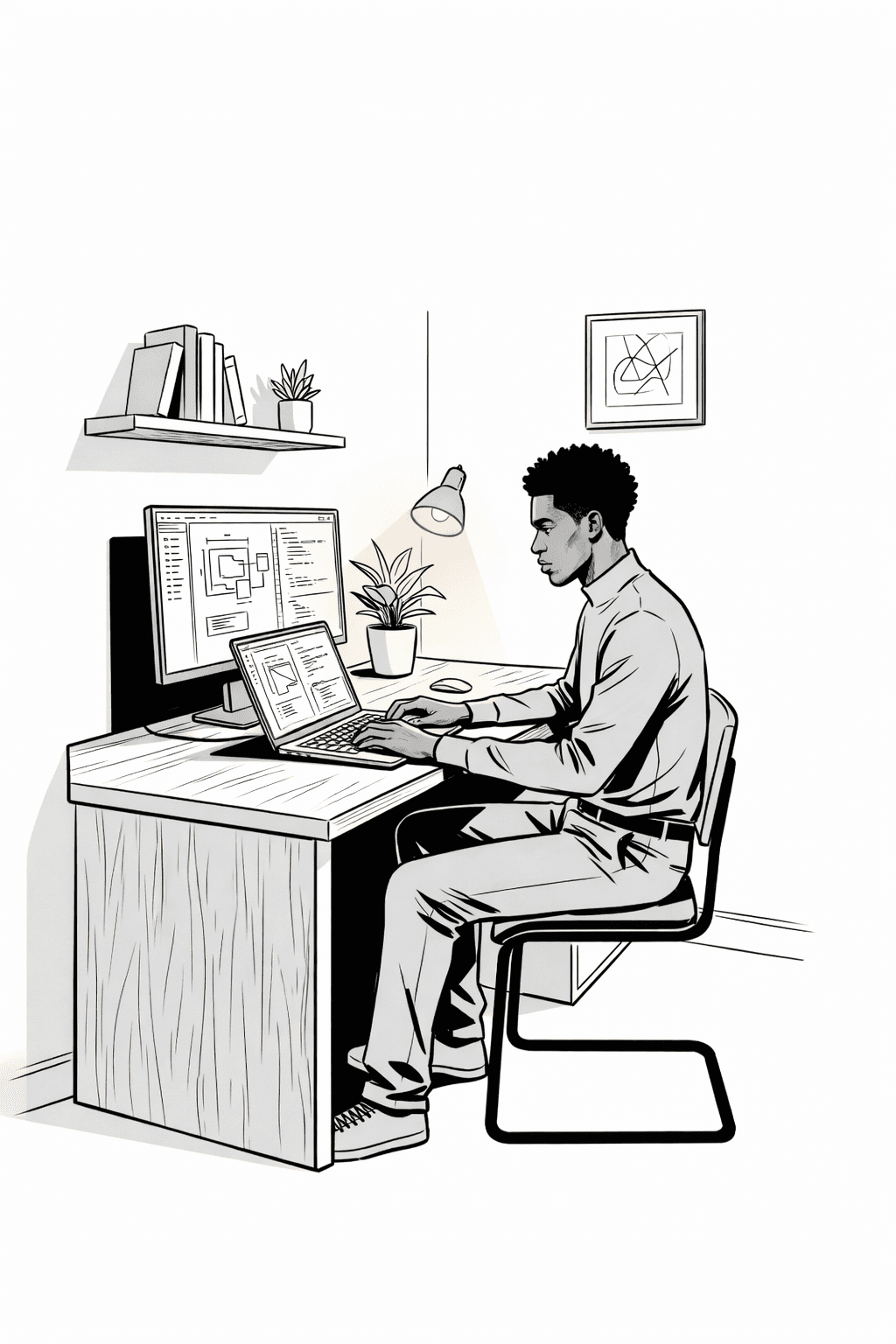 Yonis Nur illustrated portrait