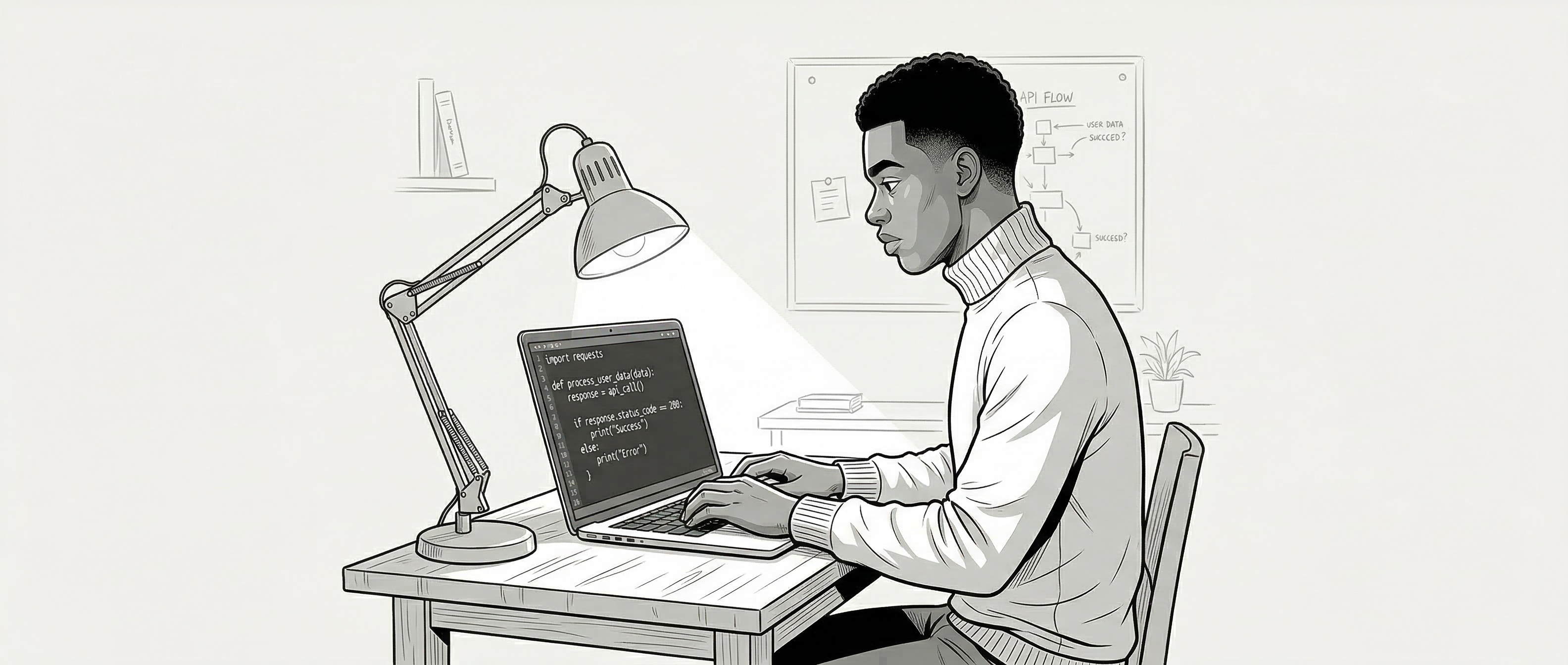 Yonis studying Computer Science